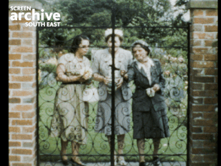 Colour gif of an excerpt of Screen Archive South East's film "Day in Horsted Keynes Women’s Institute" from the 1950s